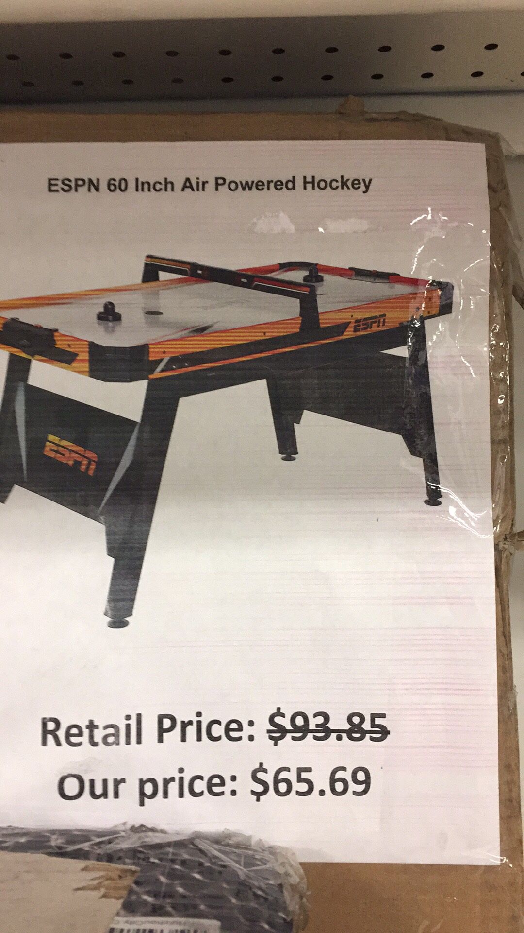 ESPN 60 inch aire powered hockey table