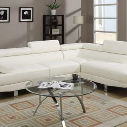 2PC Leather Sofa Sectional 