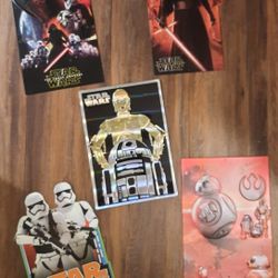 Star Wars Lot...5 Metal Wall Hangings And Mug