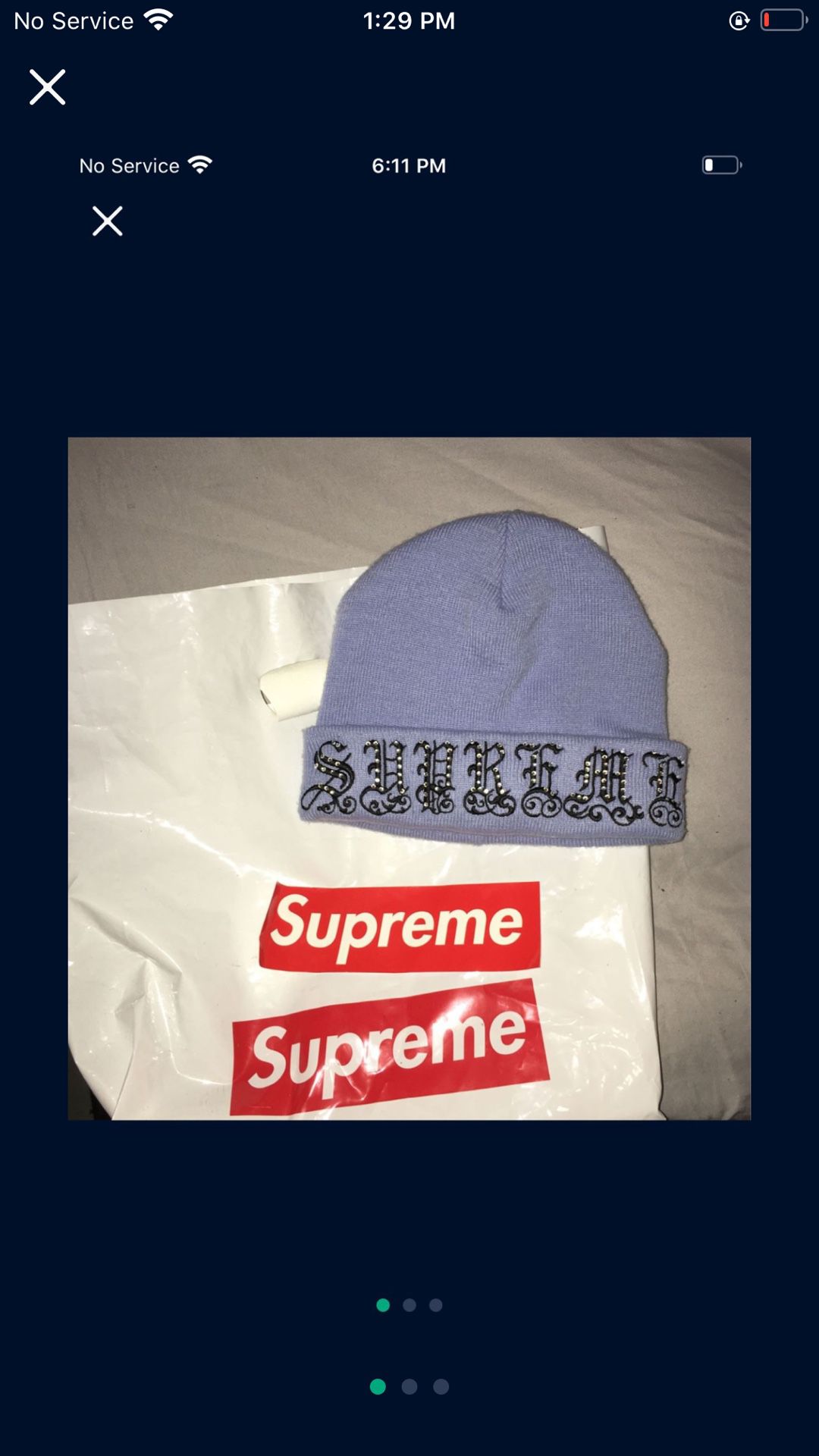 Supreme Old English Rhinstone Beanie Brand New With Tags 25$