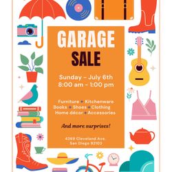 Garage sale!  Moving Sale!