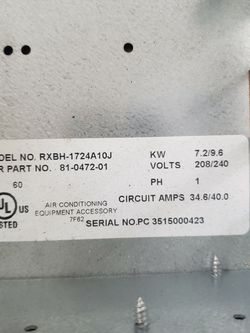 Rheem 10KW Heating Element 208/240 VAC