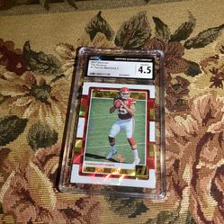 2017 Panini Donruss Football Patrick Mahomes II The Rookies RC #7 Graded CGC 4.5