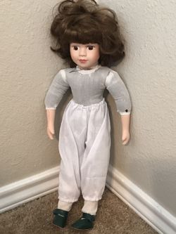 Porcelain Doll with Pants and Shoes