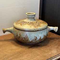 Pottery Craft mid-century modern lidded stoneware casserole dish