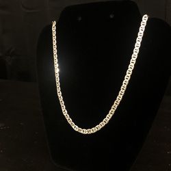 Silver Plated Mariner Chain 24”