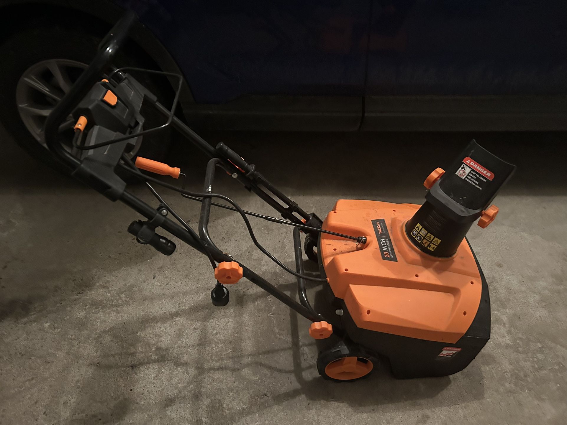 Tack Life 20” Electric Snow Thrower With Extension Cord