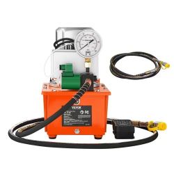 405^Electric Hydraulic Pump, 10000 PSI 750W 110V 488 in³/8L Capacity, Single Acting Solenoid Valve, Electric Driven Hydraulic Pump Power Pack Unit wit