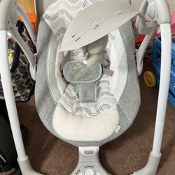 2-in-1 Compact Portable Automatic Baby Swing & Infant Seat