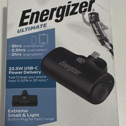 Energizer Portable Charger 4600mAh Power Bank 22.5W USB-C Output Charging Compatible with the iPhone Android devices, tablet
