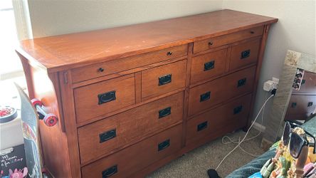 River edge brown dresser