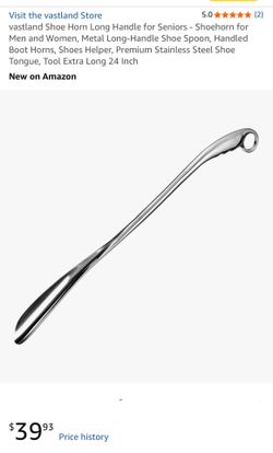 Premium stainless steel shoe tongue with extra-long handle