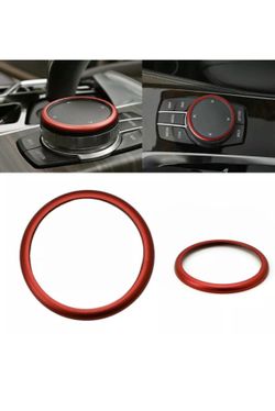 Brand new bmw 3 series red ring knob cover multimedia knob