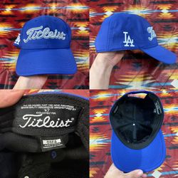 Titleist X Los Angeles Dodgers Adult Hat Cap Snapback Blue Golf Performance