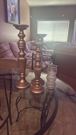 Set of 3 Decorative Candleholders