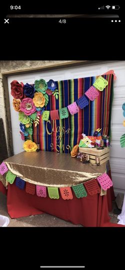 Party decorations main table and photo backdrops only