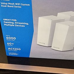 Linksys 4 Pack Mesh Velop System 