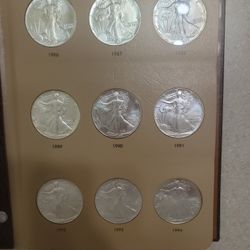 From 1986 To 2021  American Silver Eagles Collection Set. BU 