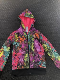 Girls NiKe multi color zip up Haddie jacket size M