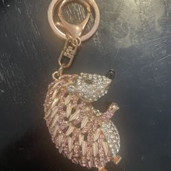 Multi Color Crystal Hedgehog Key Chain