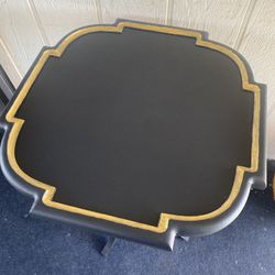 Beautiful Black Side Table with gold accents. Newly painted and sealed.