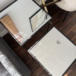 Mirrored Nesting Side Tables 
