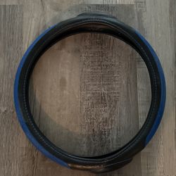 Black & Blue Steering Wheel Cover