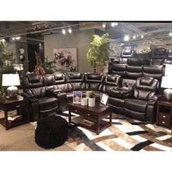Power Reclining Sectional Available For Immediate Delivery