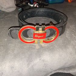 Ferragamo Belt Buckle And Coach Belt
