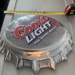 COORS LIGHT METAL SIGN