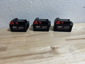 Milwaukee M18 Red Lithium XC5.0 Battery Unused Open Box $60 Each 