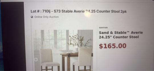 New Sand & Stable Averie 24.25" Counter Stools – Set of 2(S73-UH)