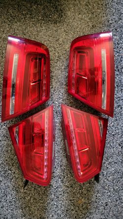 Audi A8 / A8L D4 2011–2014 OEM LED Tail Lights, Complete Set of 4 (LH/RH Inner + Outer)
