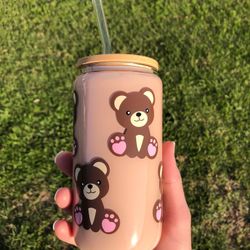 New Glass Teddy Bear Cup