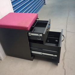 Heavy duty metal File Cabinet With Padded Top