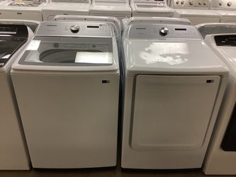 Samsung 5.0 cu.ft. Top Load Washer and 7.5 cu.ft. Electric Dryer Set