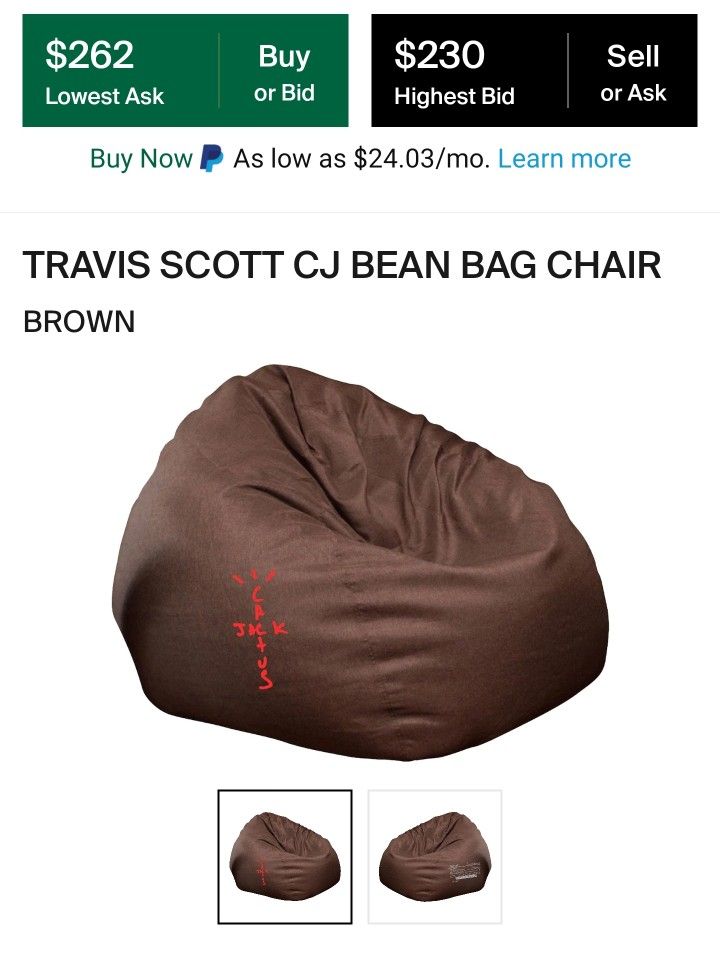 ★限定★TRAVIS SCOTT CJ BEAN BAG CHAIR 限定 TRAVIS SCOTT CJ セール BEAN BAG CHAIR ☆限定☆TRAVIS SCOTT CJ