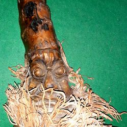 Hand Carved Bamboo Root Face