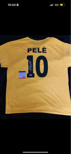 Brazil Pele Authentic Signed Soccer Jersey Autographed PSA DNA