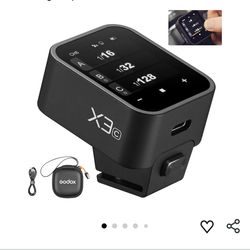 Godox X3C X3 C X3-C TTL Wireless Flash Trigger Compatible for Canon Camera, OLED Touchscreen Flash Transmitter,Built-in Lithium Battery+Quick Charge(U