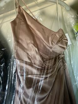 Long Sand colored formal dress