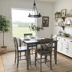 🔥 $150 – Counter-Height Farmhouse Dining Set (5-Piece)