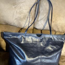 Blue leather Latino large bag new