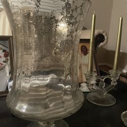 2 large mercury glass vases fronMathis  Bros