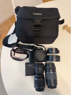 Canon EOS Rebel T6 w/ lenses and camera bag