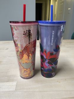 Starbucks Holiday Tumblers w/ straw