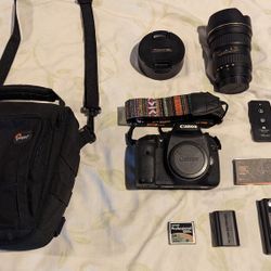 Canon 7D Camera + Tokina 16-28mm f2.8 lens + extras