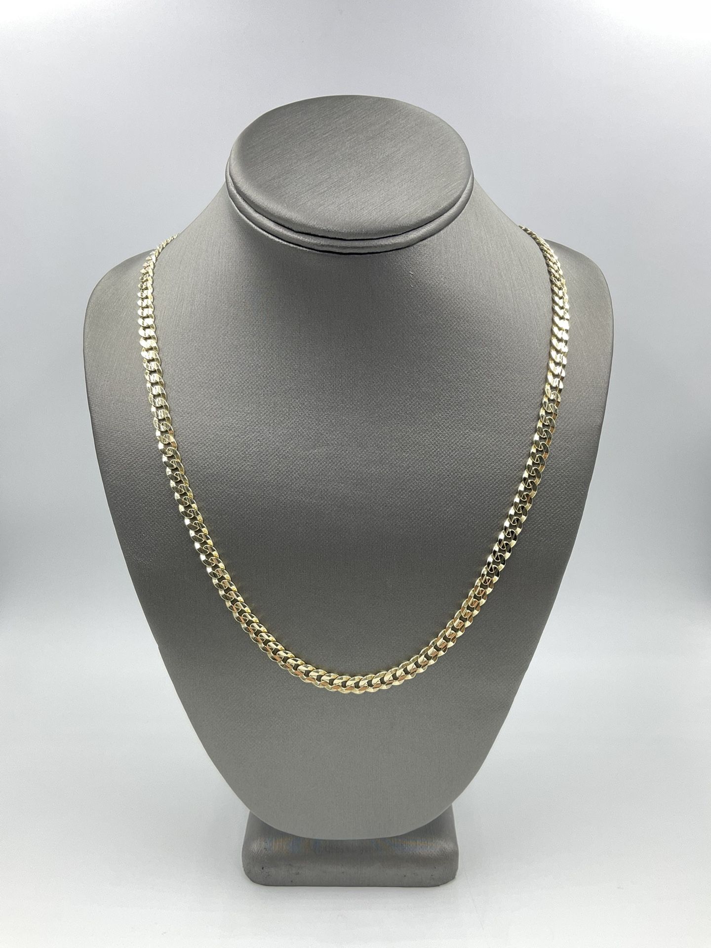 SOLID! 14KT YELLOW GOLD 25” CURB LINK CHAIN 5.75MM 36.3GR