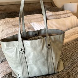 Frye Melissa Wild Sage Green Tote With Lining