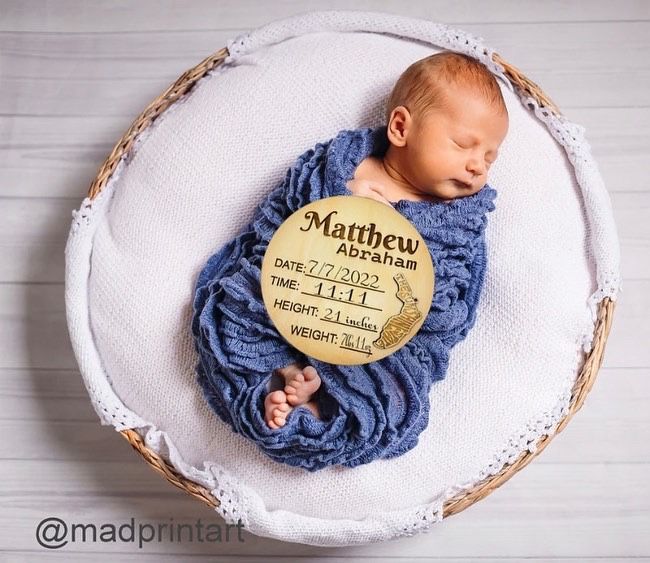 Personalized Wooden baby Announcement